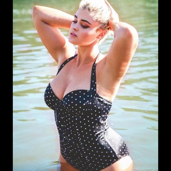 New. SWIMSUITS FOR ALL black and white swimsuit. - Picture 5 of 11